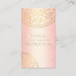 YOGA Meditation-instruktör Chic Ro Guld Mandala Visitkort
