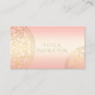 YOGA Meditation-instruktör Chic Ro Guld Mandala Visitkort