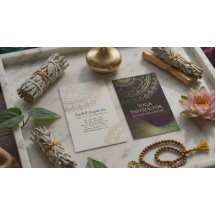 Yoga Meditation Instruktör Chic Svart Guld Mandala