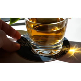 Yoga Meditation-instruktör Guld Mandala-marinblått Underlägg Papper Rund