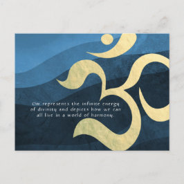 Yoga Meditation Instruktör Life Coach OM Citat Po Vykort