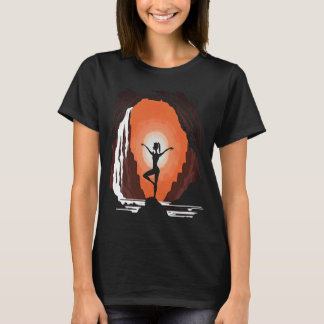 Yoga Meditation-instruktör Mamma som gör Yoga i Va T Shirt