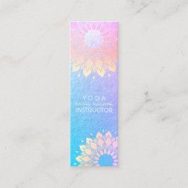Yoga Meditation-instruktör Ro Blue Guld Mandala Mini Visitkort