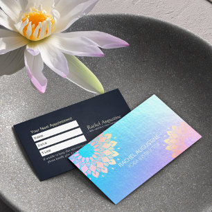 Yoga Meditation-instruktör Ro Blue Guld Mandala Tidsbeställning Kort