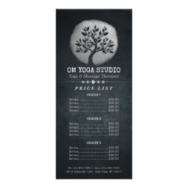 Yoga Meditation Instruktör Silver Träd Pris lista Reklamkort