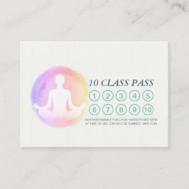 Yoga Meditation Instruktörsklass Pass Möte Lojalitetskort