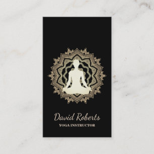 Yoga Meditation Lärare Lotus Mandala Visitkort