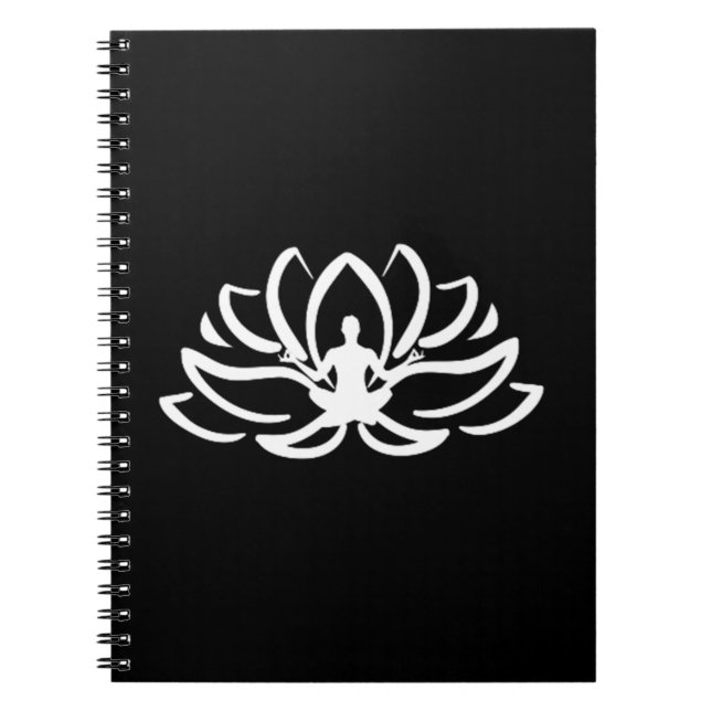 Yoga Meditation Lotus Anteckningsbok (Framsidan)