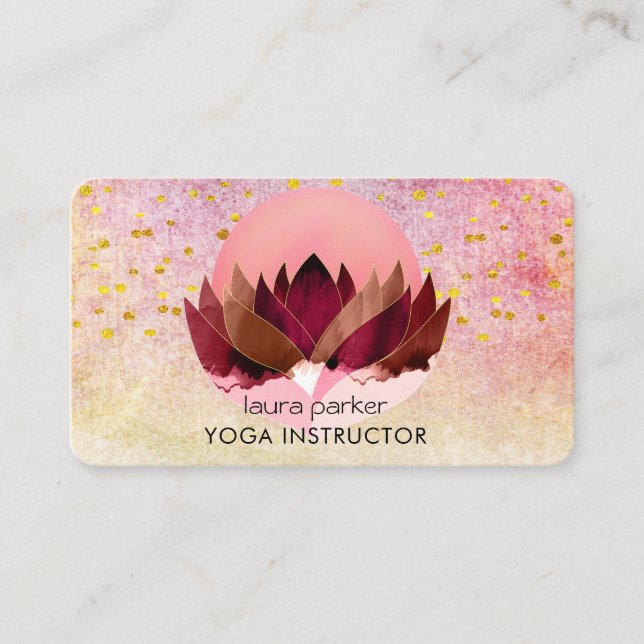 Yoga Meditation Lotus Flower Massage Hälsa Visitkort (Framsida)