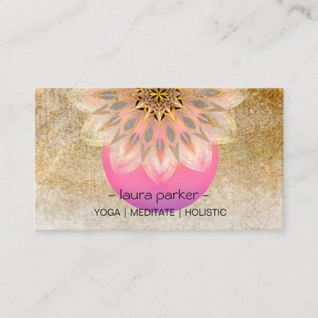 Yoga Meditation Lotus Flower Massage Meditation Visitkort (Framsida)