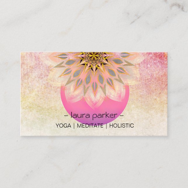 Yoga Meditation Lotus Flower Massage Meditation Visitkort (Framsida)