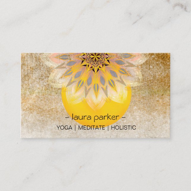 Yoga Meditation Lotusblomma Massage Meditation  Visitkort (Framsida)