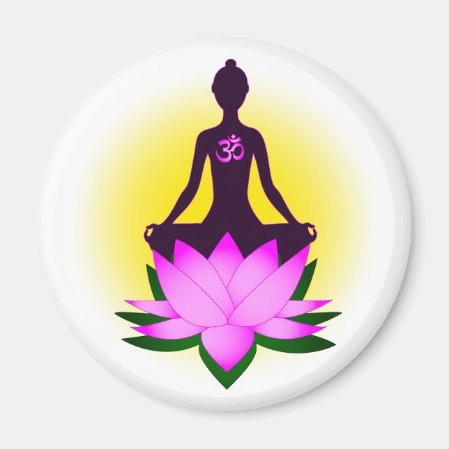 Yoga meditation magnet (Framsidan)