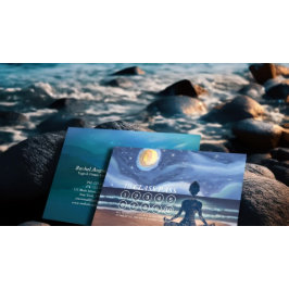 Yoga Meditation Måne Light Himlar Ocean 10 klasspa Tidsbeställning Kort