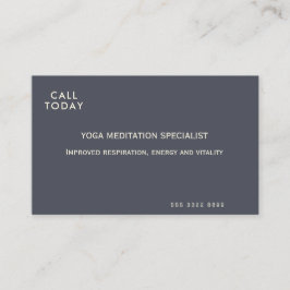Yoga Meditation Minimalist Indigo Ivory Visitkort