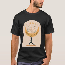 Yoga Meditation Mystical Måne T Shirt