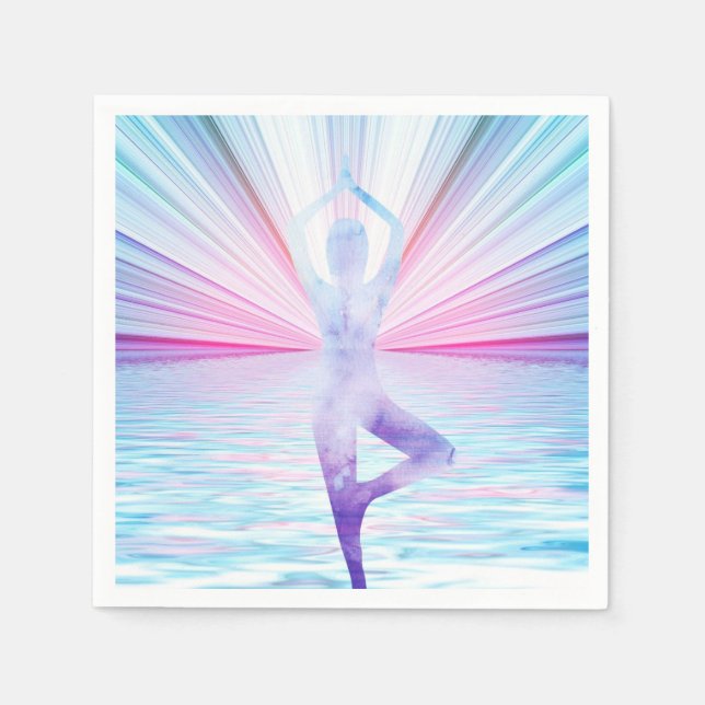 Yoga Meditation Namaste Party eller Speciell hände Pappersservett (Framsidan)