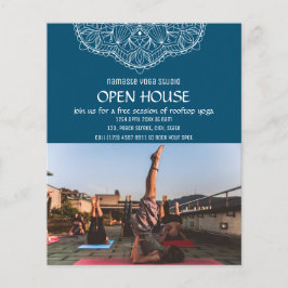 Yoga Meditation Open House-reklamfoto Flygblad