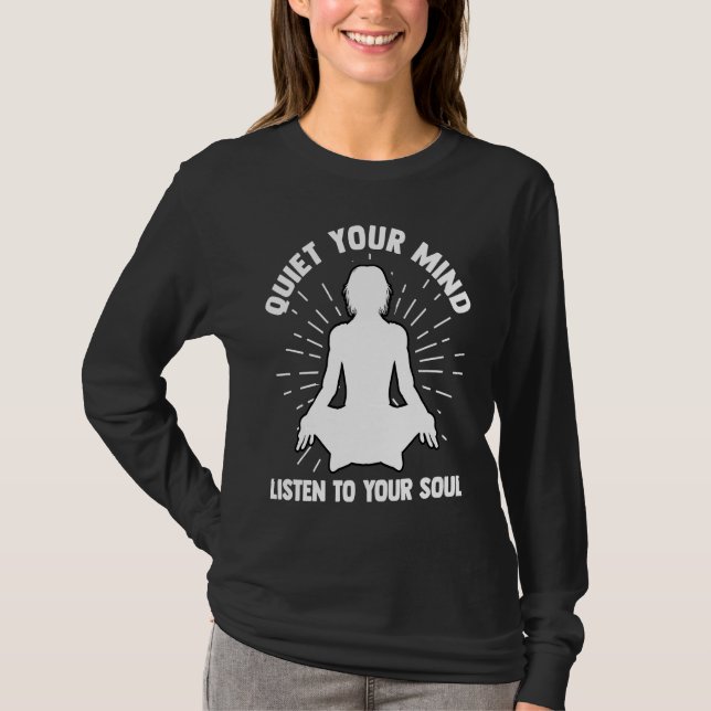 Yoga Meditation Övning Stretch Gym T Shirt (Framsida)