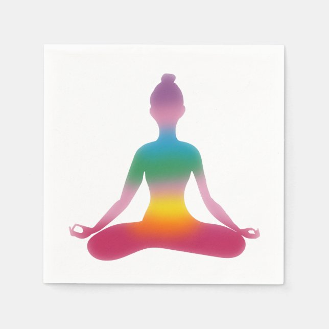 Yoga, meditation Pappra Napkins Pappersservett (Framsidan)