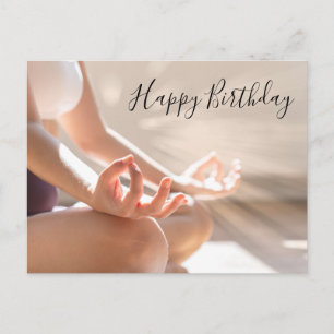 Yoga Meditation pekfingret Födelsedagskort Vykort