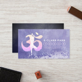 Yoga Meditation Pose Om Sign Class Pass Lojalitetskort