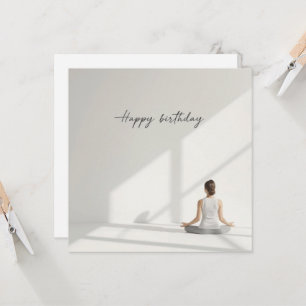 Yoga Meditation poser Glad födelsedag Kort