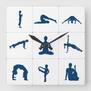Yoga Meditation-positioner Fyrkantig Klocka