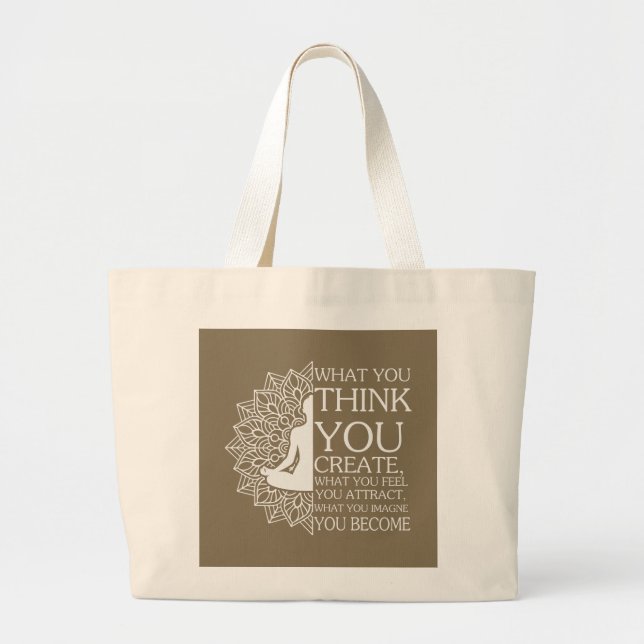 Yoga Meditation Practice Pose Lotus Namaste Zen Jumbo Tygkasse (Framsidan)