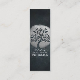 Yoga Meditation Reiki-instruktör Black Silver Träd Mini Visitkort