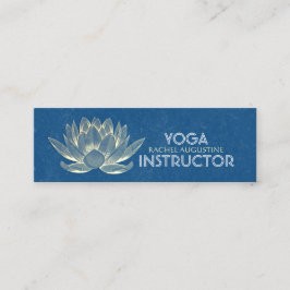 YOGA Meditation Reiki-instruktör Blue & Guld Lotus Mini Visitkort