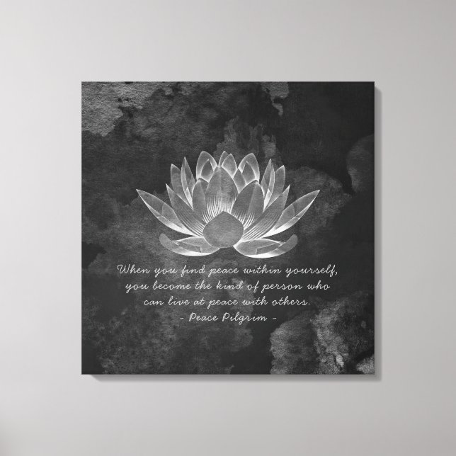 YOGA Meditation Reiki-instruktor citerar Chicen Lo Canvastryck (Framsida)