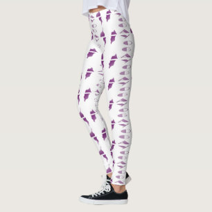 Yoga meditation relaxation blek lila vit yoga leggings