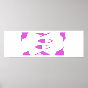 Yoga meditation relaxation blek lila vit yoga poster