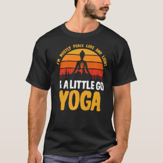 Yoga Meditation Retro.. Jag är främst freden Kärle T Shirt