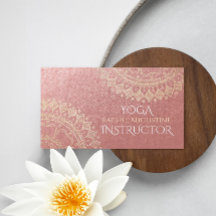 Yoga Meditation Rosa Gold Foil Mandala