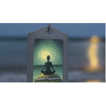 Yoga Meditation Stellning på Klippa Fullmåne Stjär