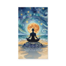 Yoga Meditation Stjärnklar Natt Himmel Måne 5 Klas