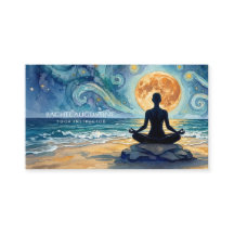 Yoga Meditation Stjärnklar Natt Himmel Måne Ocean