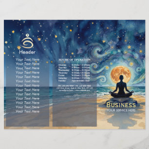 Yoga Meditation Stjärnklar Natt Himmel Måne Trefal