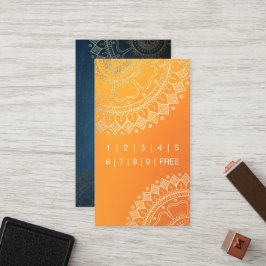 Yoga Meditation Teacher Guld Mandala Loyalty Slår Lojalitetskort