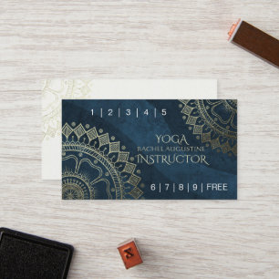 Yoga Meditation Teacher Guld Mandala Loyalty Slår Lojalitetskort