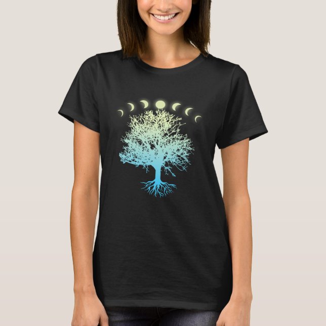 Yoga Meditation Träd of Bra Life Monophases T Shirt (Framsida)
