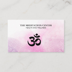 Yoga Meditation Tribal Mönster Vattenfärg Visitkort