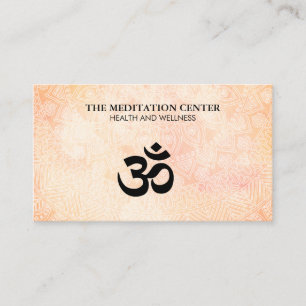 Yoga Meditation Tribal Mönster Visitkort