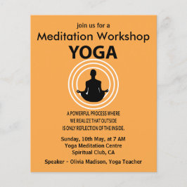 Yoga Meditation Workshop Yoga Hälsa Flygblad