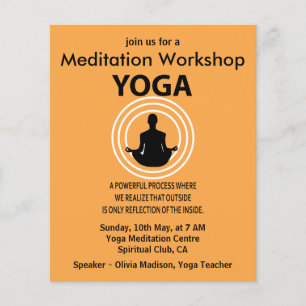 Yoga Meditation Workshop Yoga Hälsa Flygblad