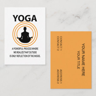Yoga Meditation Yoga Instruktör Visitkort