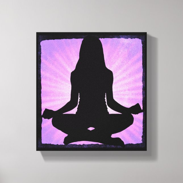 Yoga Meditation Zen Linneduk Canvas Väggkonst (Framsida)