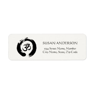 Yoga- & meditationadressetikett returadress etikett
